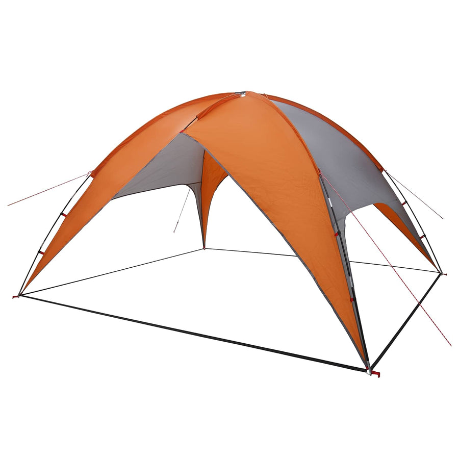 Camping Tent met Regenhoes Waterdicht Koepel Grijs en Oranje