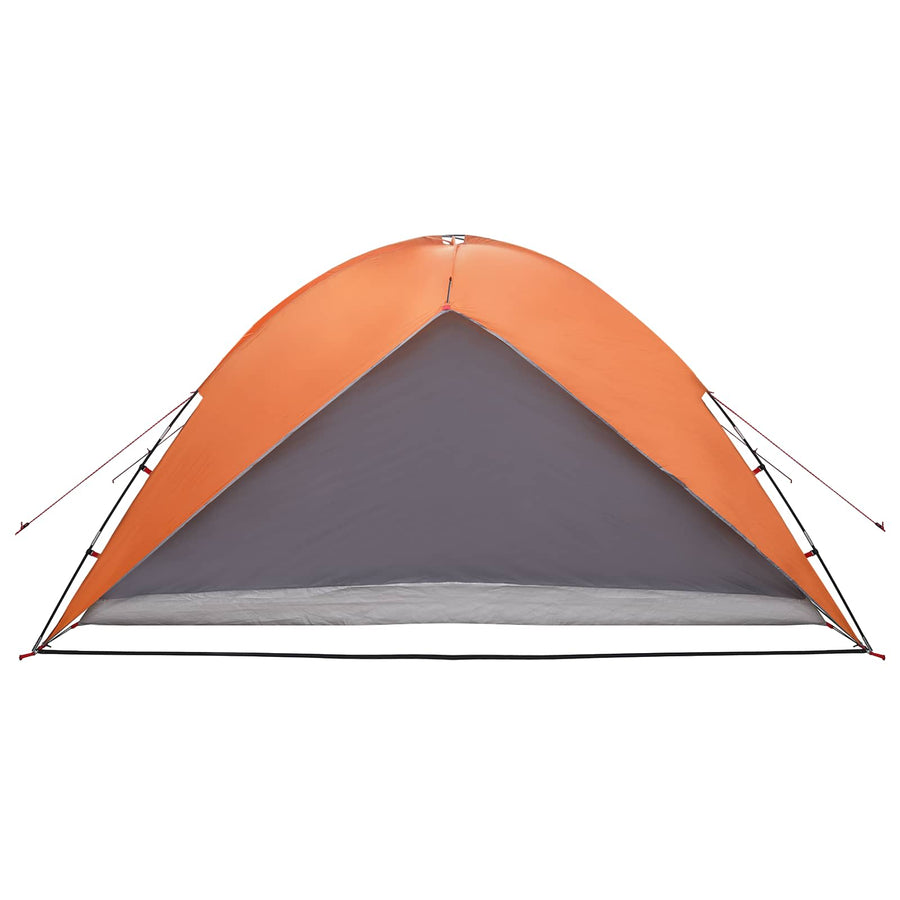 Camping Tent met Regenhoes Waterdicht Koepel Grijs en Oranje