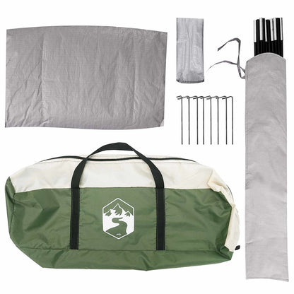Autotent met dak Groen 239 x 210 x 210 cm Polyester en staal