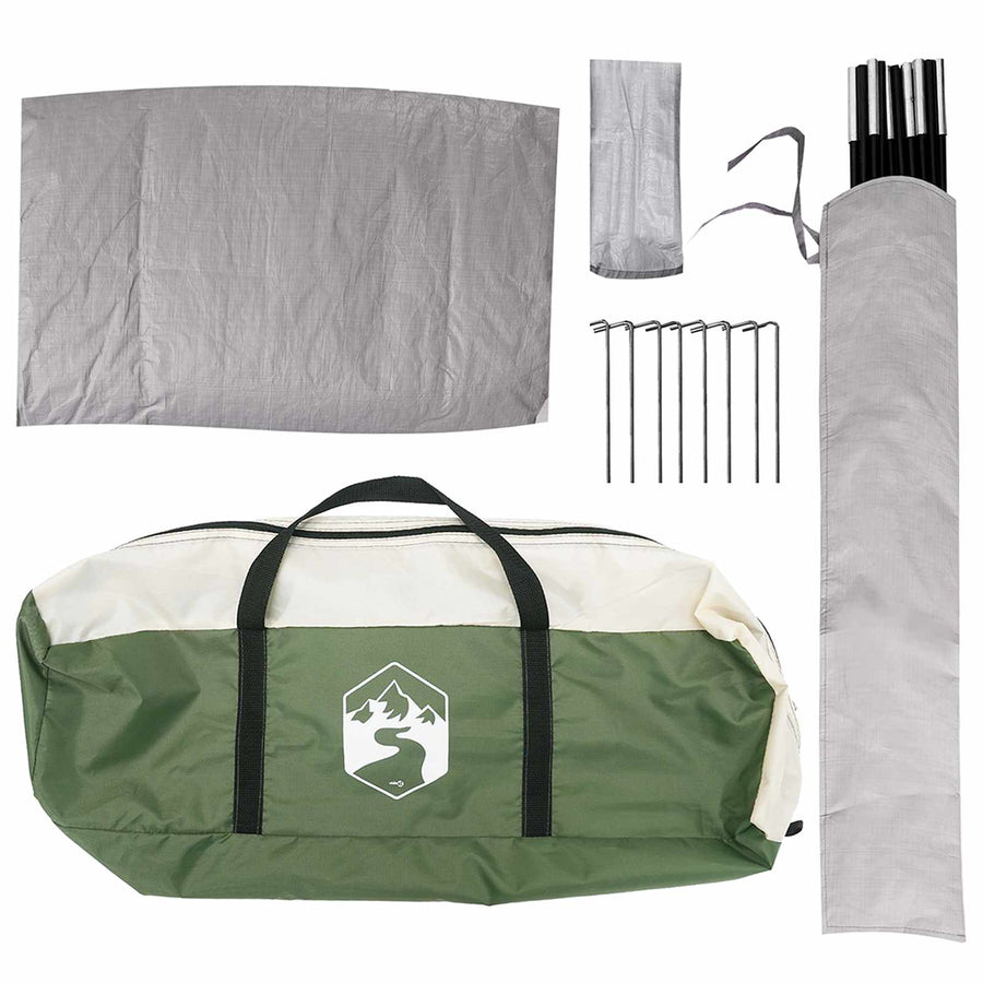 Autotent met dak Groen 239 x 210 x 210 cm Polyester en staal