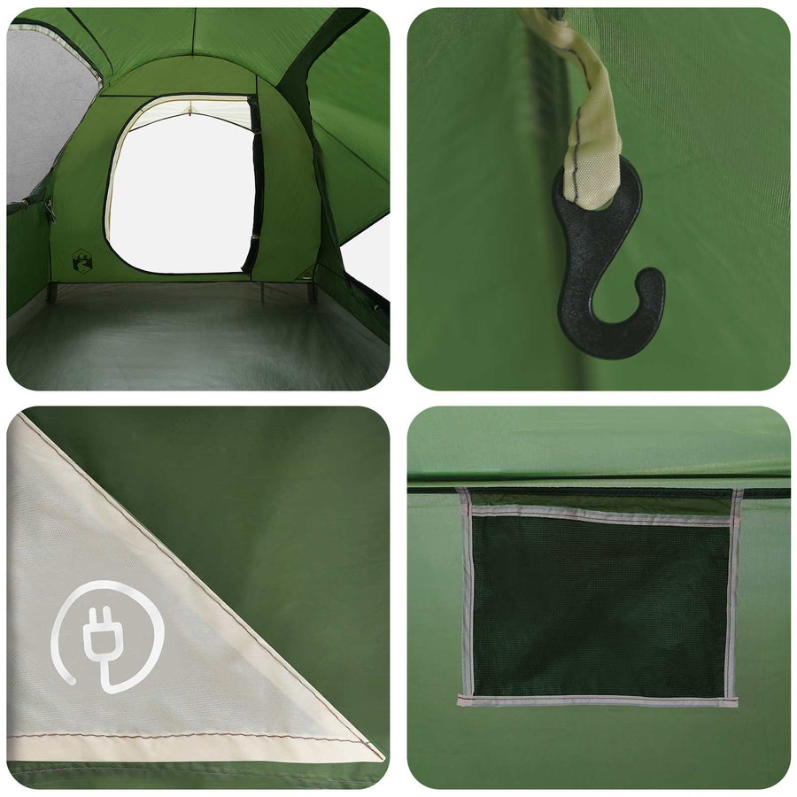 Autotent met dak Groen 239 x 210 x 210 cm Polyester en staal