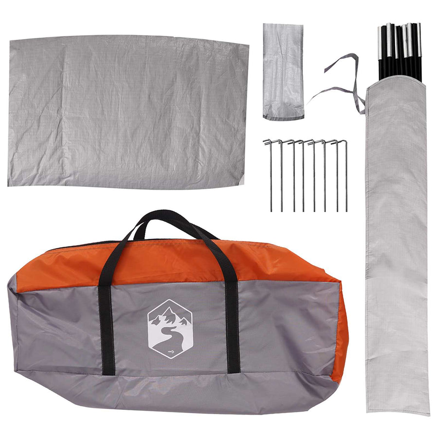 Autotent Grijs en Oranje 239 x 210 x 210 cm Polyester en staal