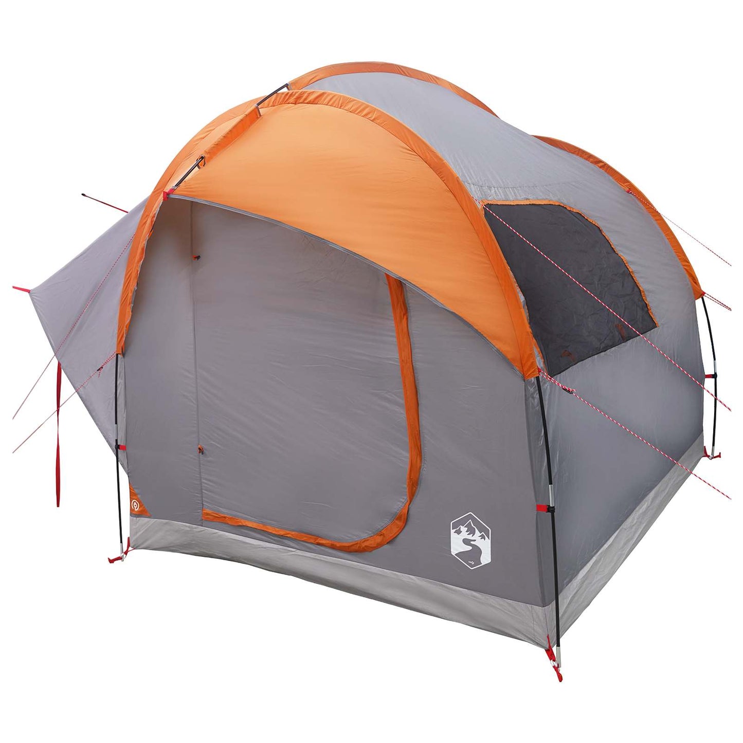 Autotent Grijs en Oranje 239 x 210 x 210 cm Polyester en staal