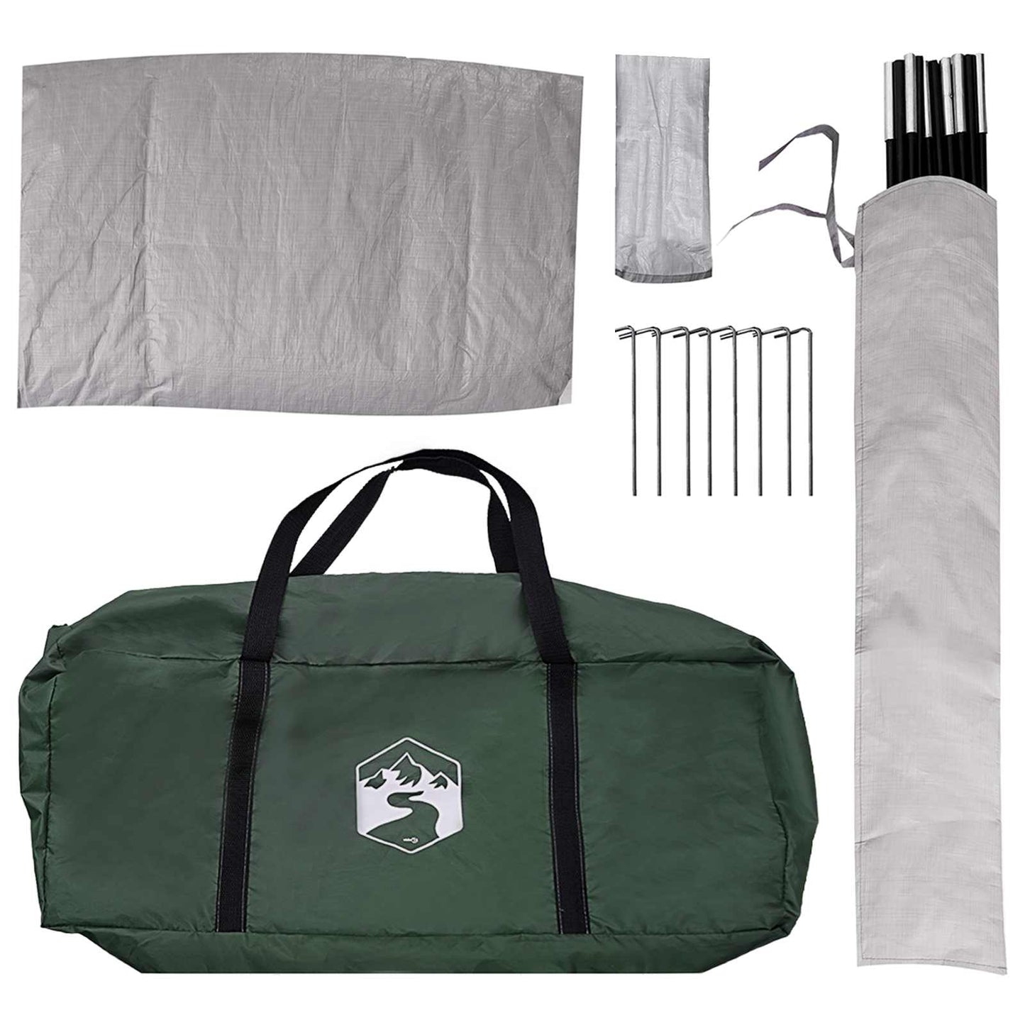 Autotent Legergroen 239 x 210 x 210 cm Polyester en staal