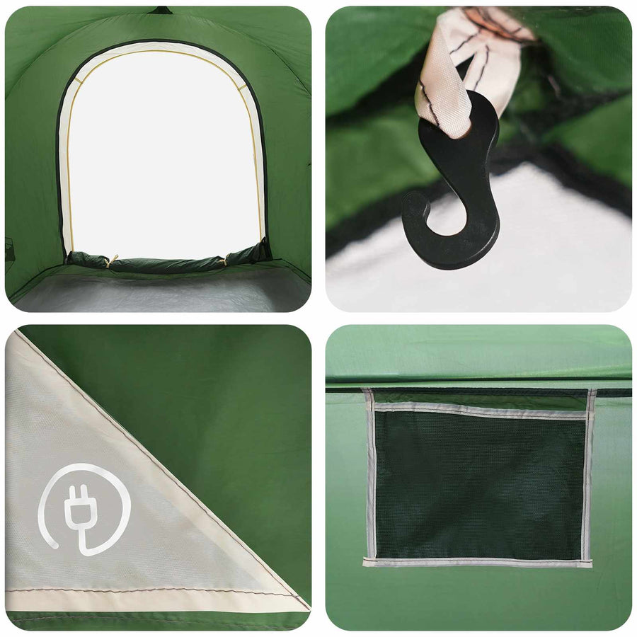 Autotent met dak Groen 200 x 170 x 170 cm Polyester en staal