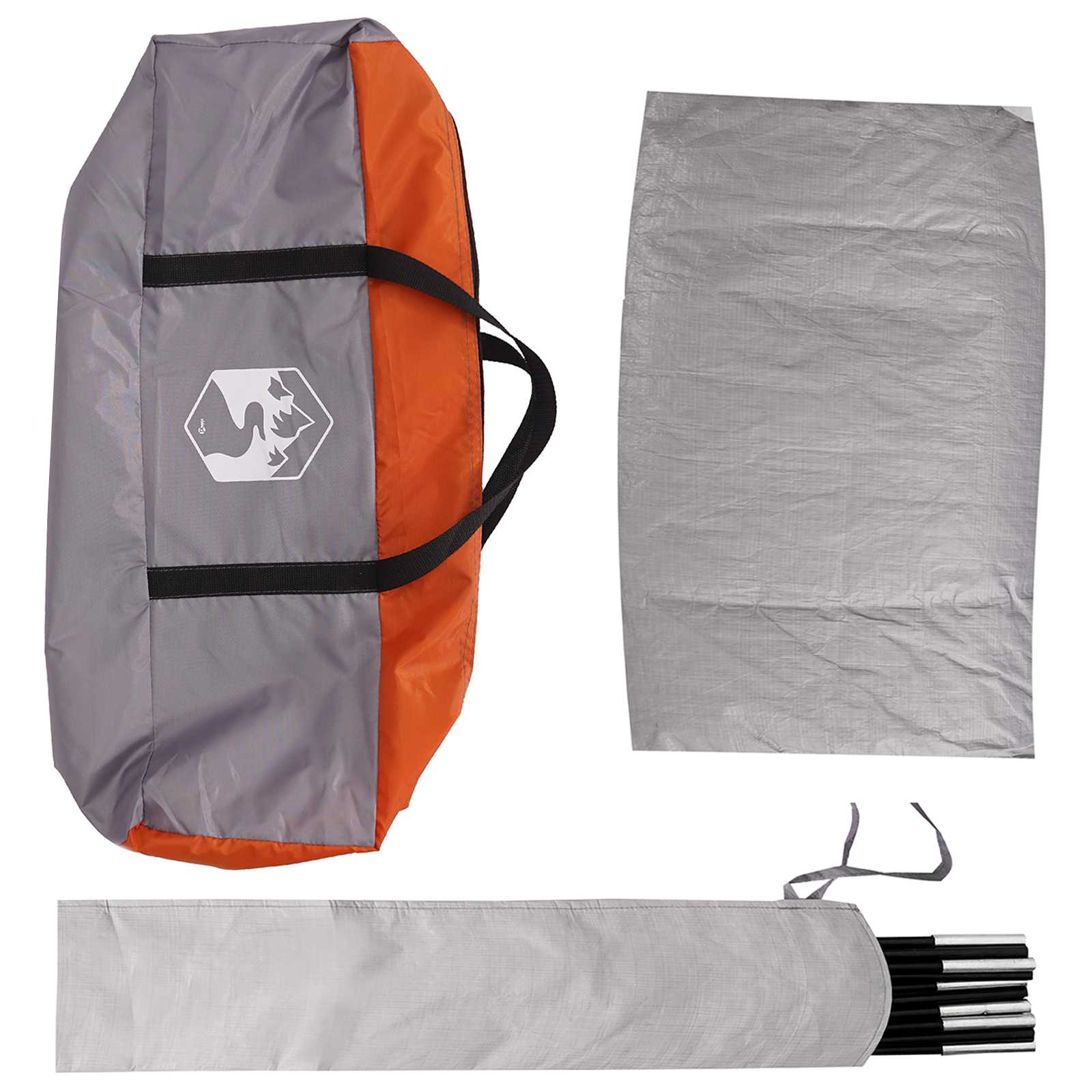 Autotent Grijs en Oranje 200 x 170 x 170 cm Polyester en staal