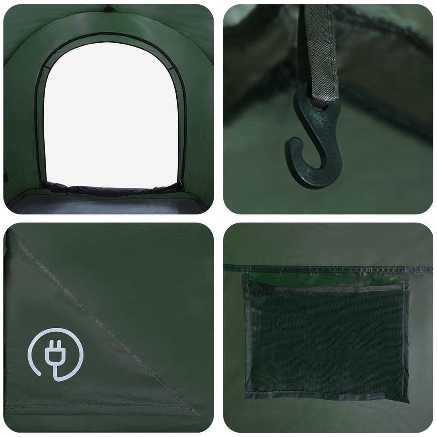 Autotent Legergroen 200 x 170 x 170 cm Polyester en staal