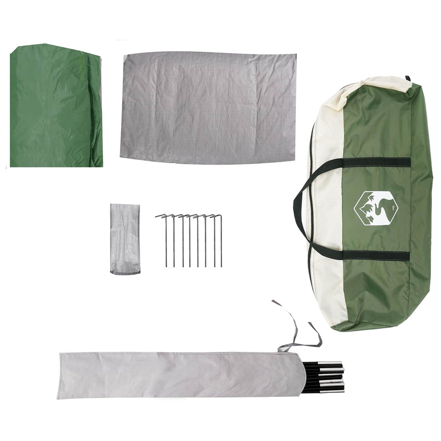 Tailgate Tent met Regenfly Waterdicht Groen 4-persoons