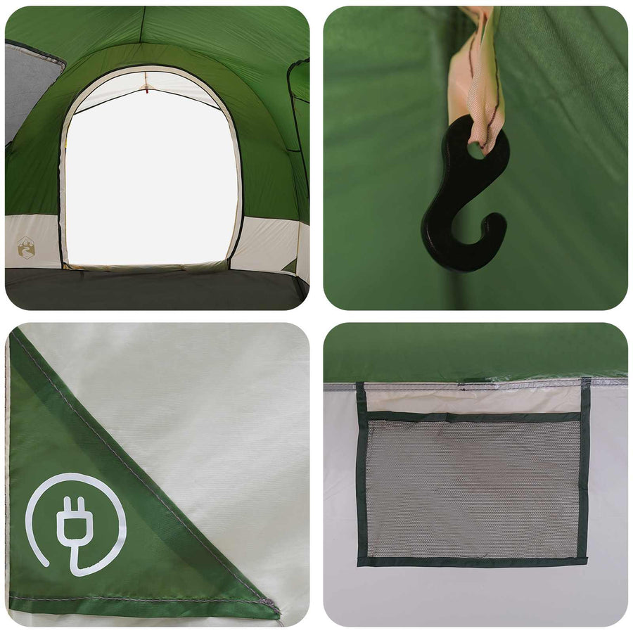 Tailgate Tent met Regenfly Waterdicht Groen 4-persoons