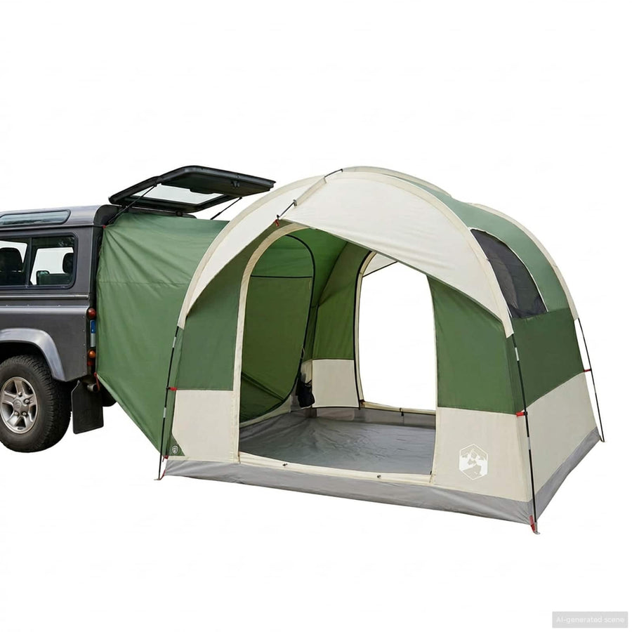 Tailgate Tent met Regenfly Waterdicht Groen 4-persoons