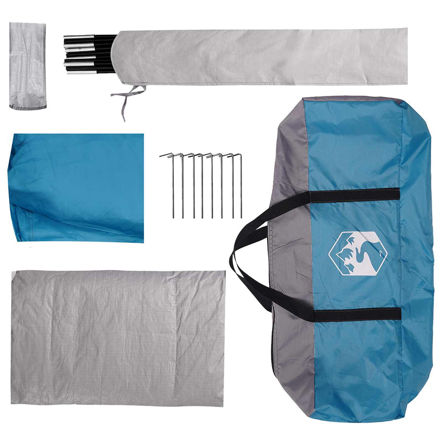 Tailgate Tent met Regenfly Waterdicht Blauw 250 x 250 x 220 cm