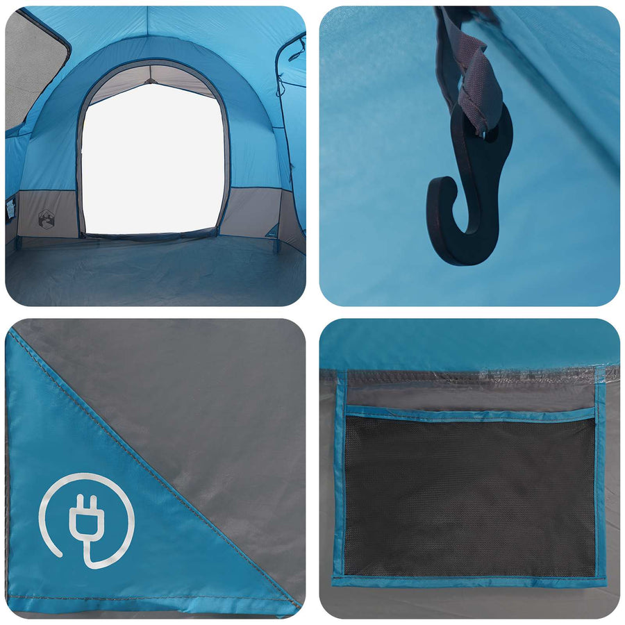 Tailgate Tent met Regenfly Waterdicht Blauw 250 x 250 x 220 cm