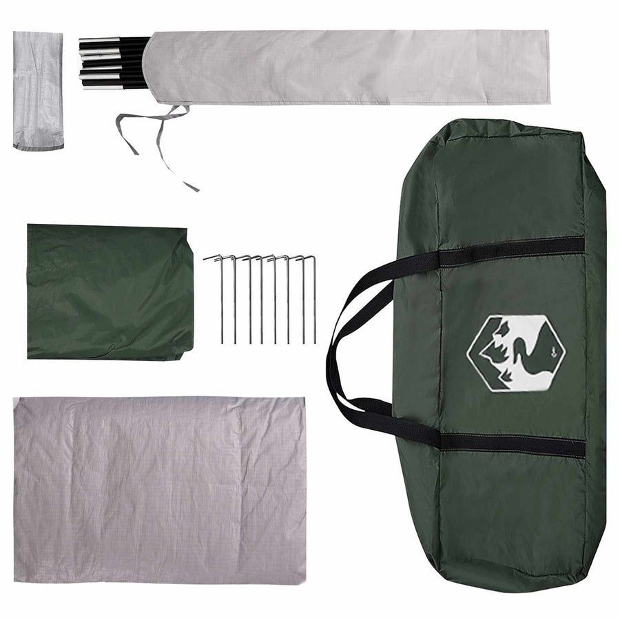 Tailgate Tent met Regenfly Waterdicht Legergroen