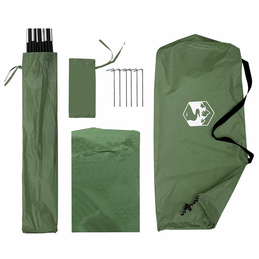 Autotent met dak Groen 308 x 215 x 220 cm Polyester en staal