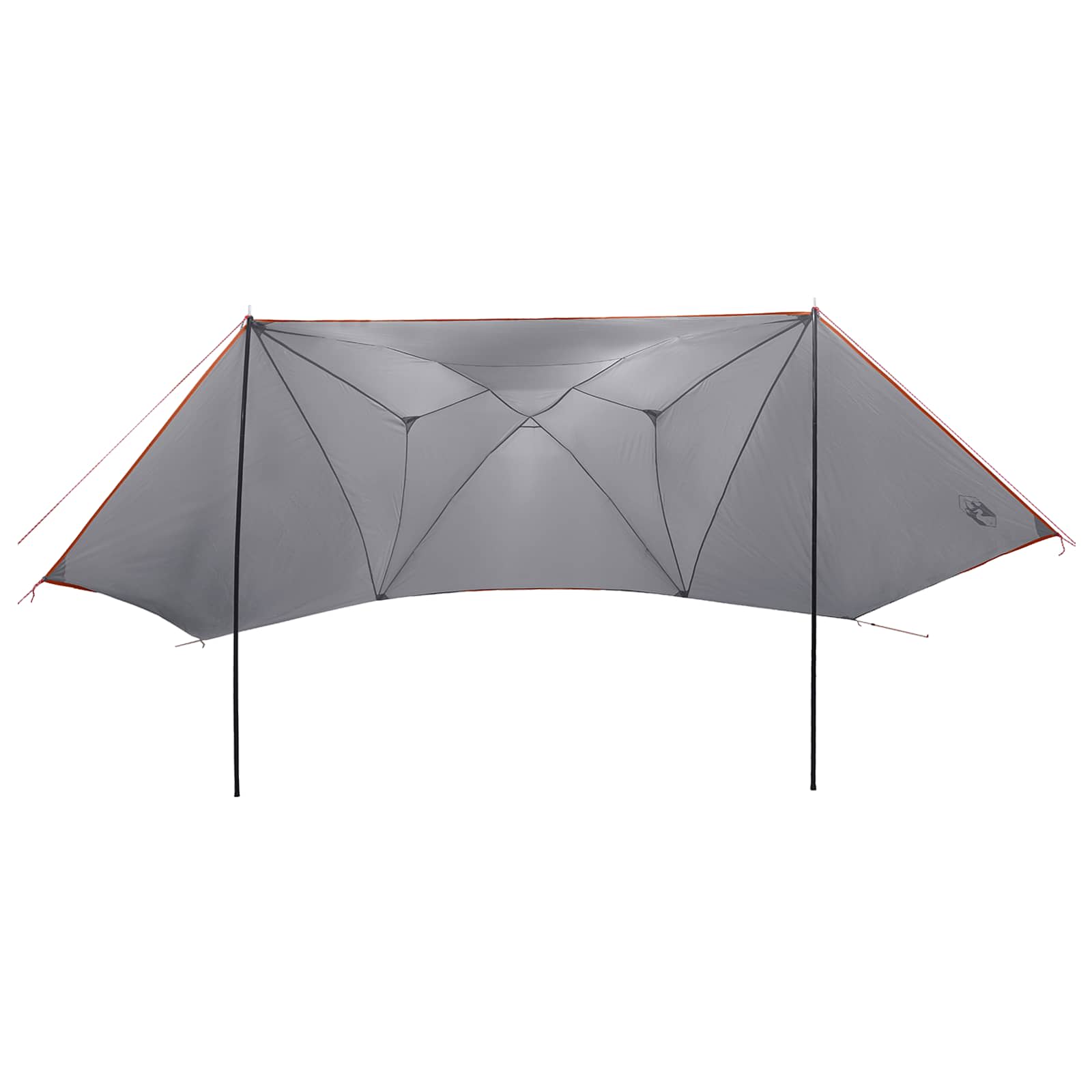 Autotent Grijs en Oranje 350 x 250 cm Polyester en staal