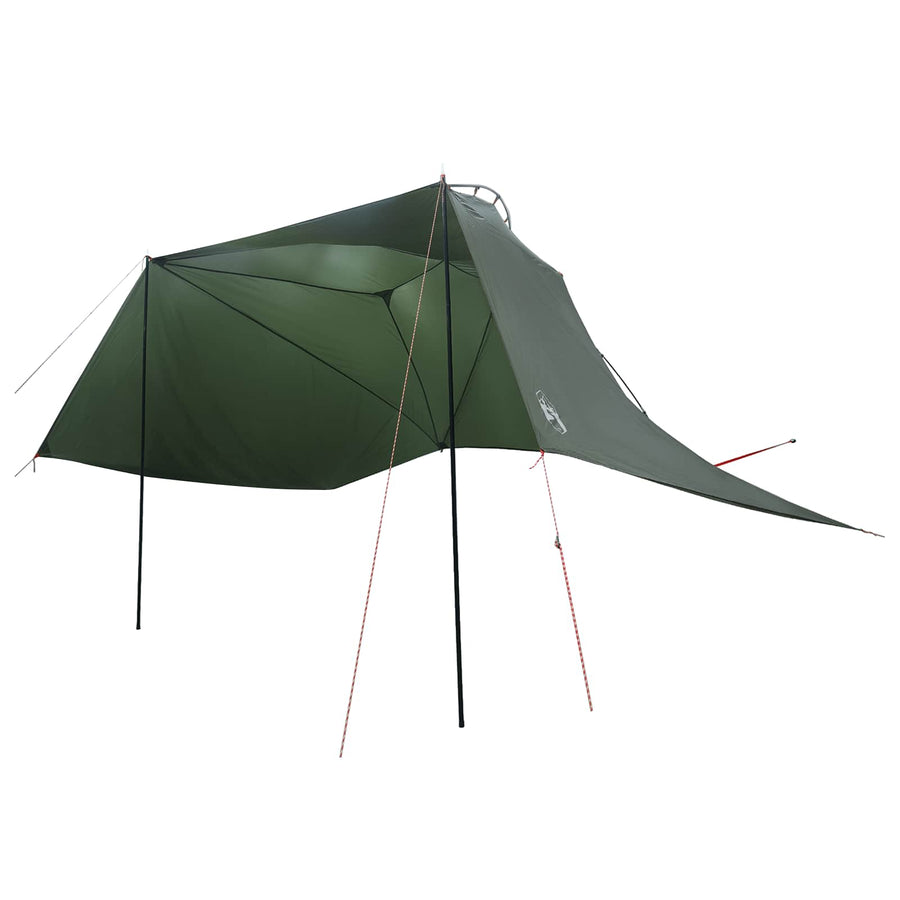 Autotent met dak Legergroen 350 x 250 cm Polyester en staal