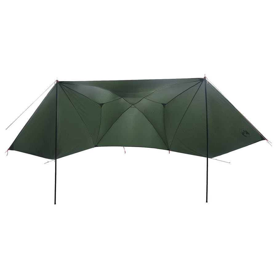 Autotent met dak Legergroen 350 x 250 cm Polyester en staal