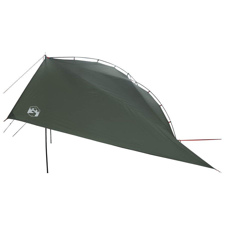 Autotent met dak Legergroen 350 x 250 cm Polyester en staal