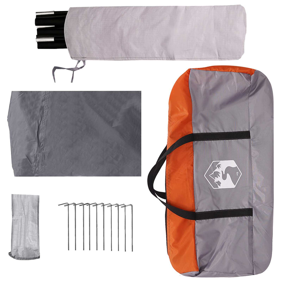 Tailgate Luifel Waterdicht Grijs en Oranje 405 x 280 x 220 cm