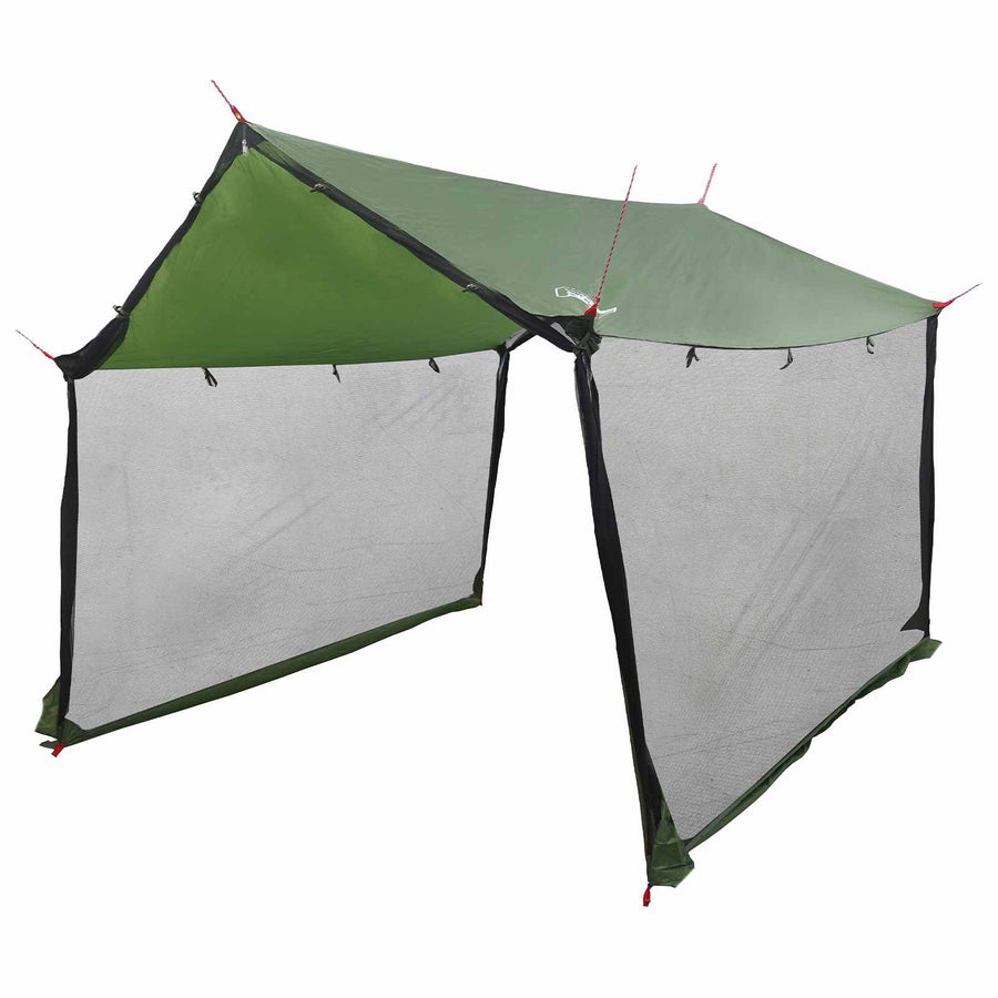Campingzeil met gaaswanden Groen 340 x 260 x 220 cm