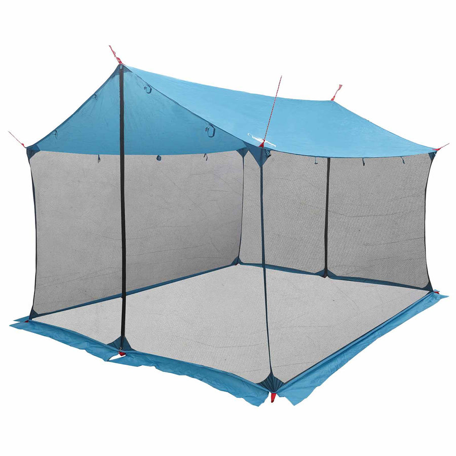 Campingzeil met gaaswanden Blauw 340 x 260 x 220 cm