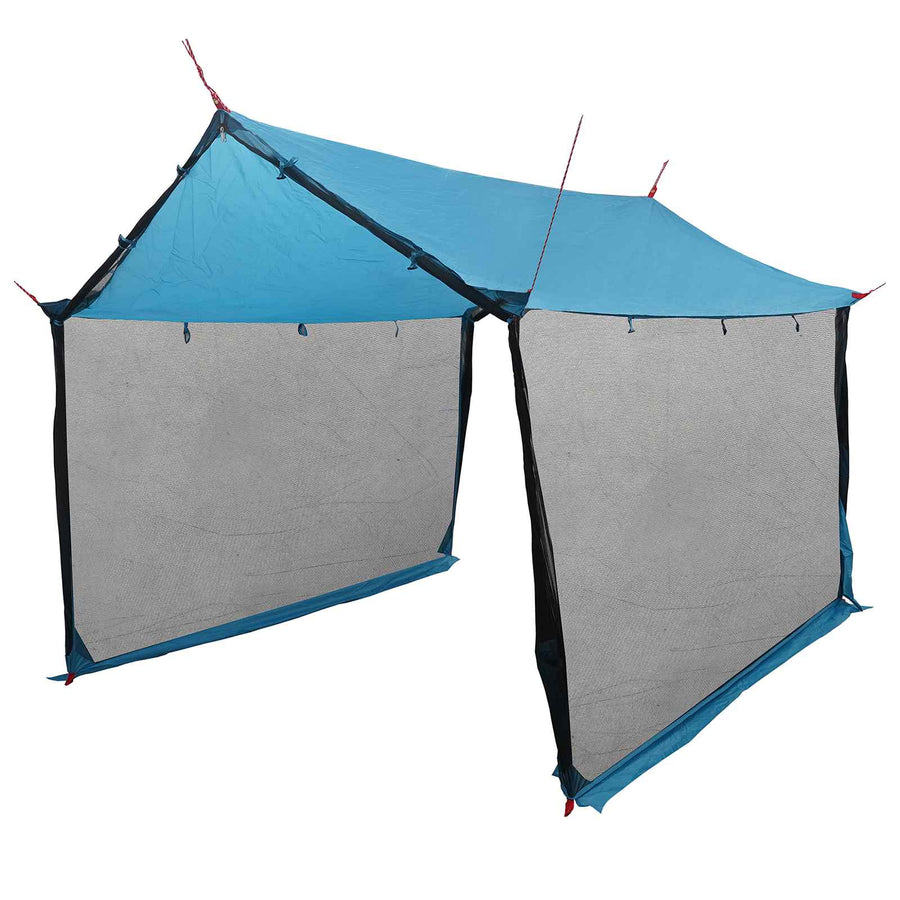 Campingzeil met gaaswanden Blauw 340 x 260 x 220 cm