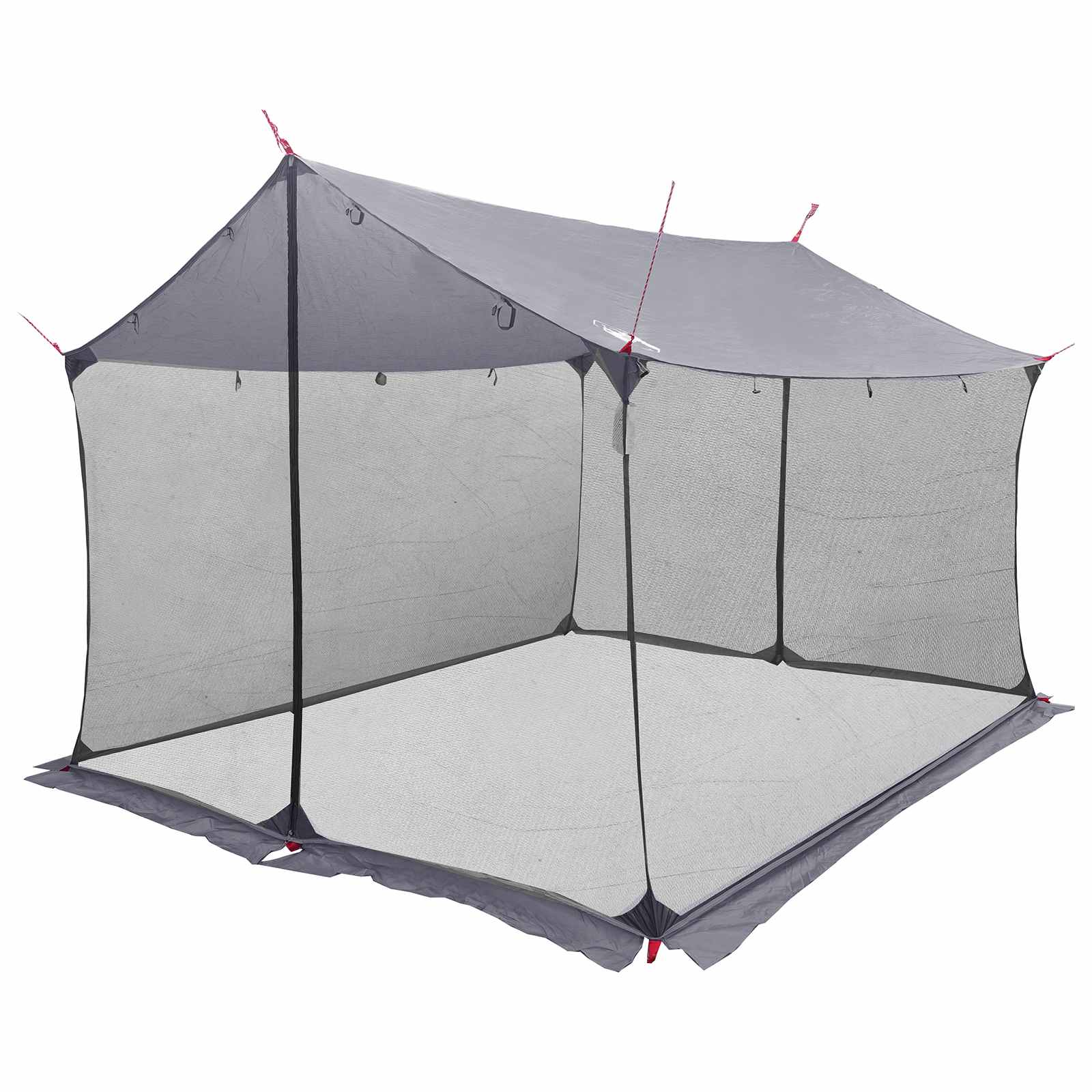 Campingzeil met gaaswanden Grijs en Oranje 340 x 260 x 220 cm