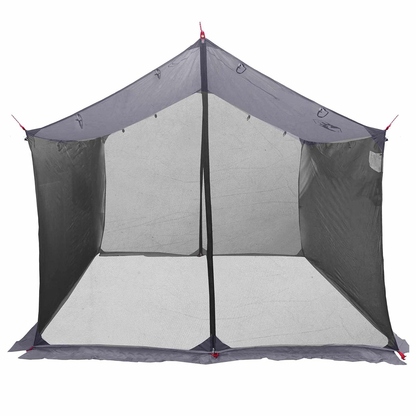 Campingzeil met gaaswanden Grijs en Oranje 340 x 260 x 220 cm