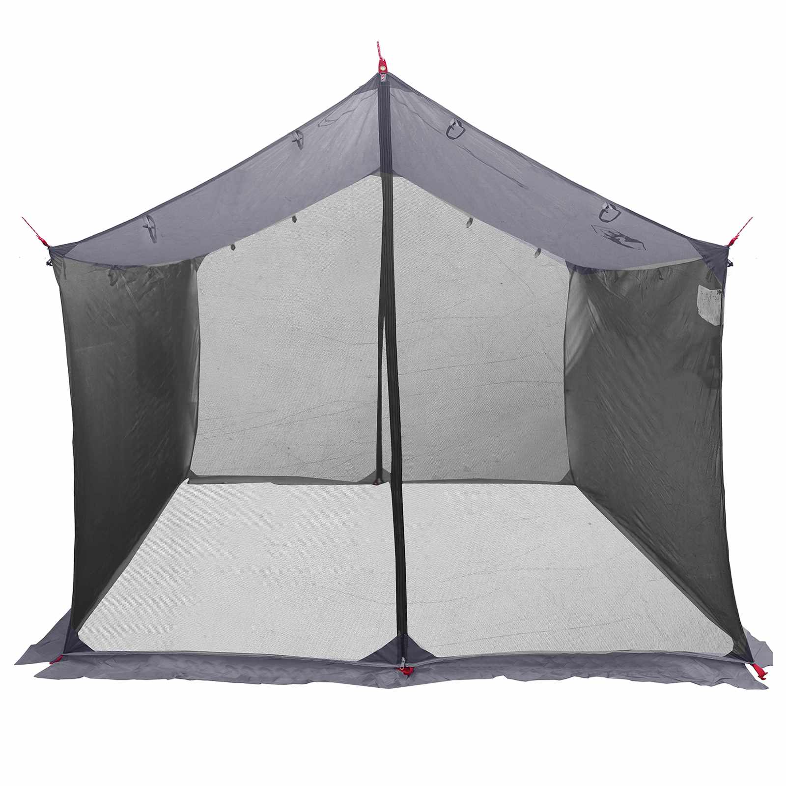 Campingzeil met gaaswanden Grijs en Oranje 340 x 260 x 220 cm