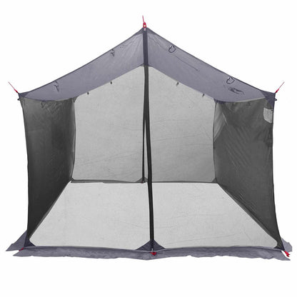 Campingzeil met gaaswanden Grijs en Oranje 340 x 260 x 220 cm