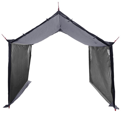Campingzeil met gaaswanden Grijs en Oranje 340 x 260 x 220 cm
