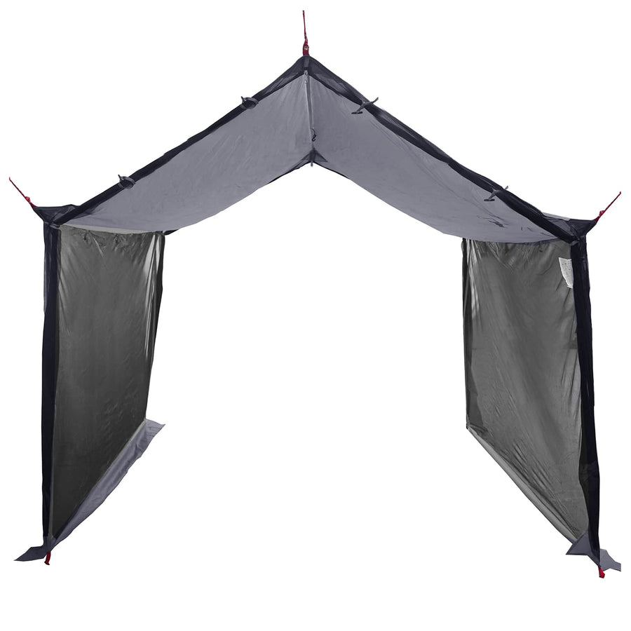 Campingzeil met gaaswanden Grijs en Oranje 340 x 260 x 220 cm