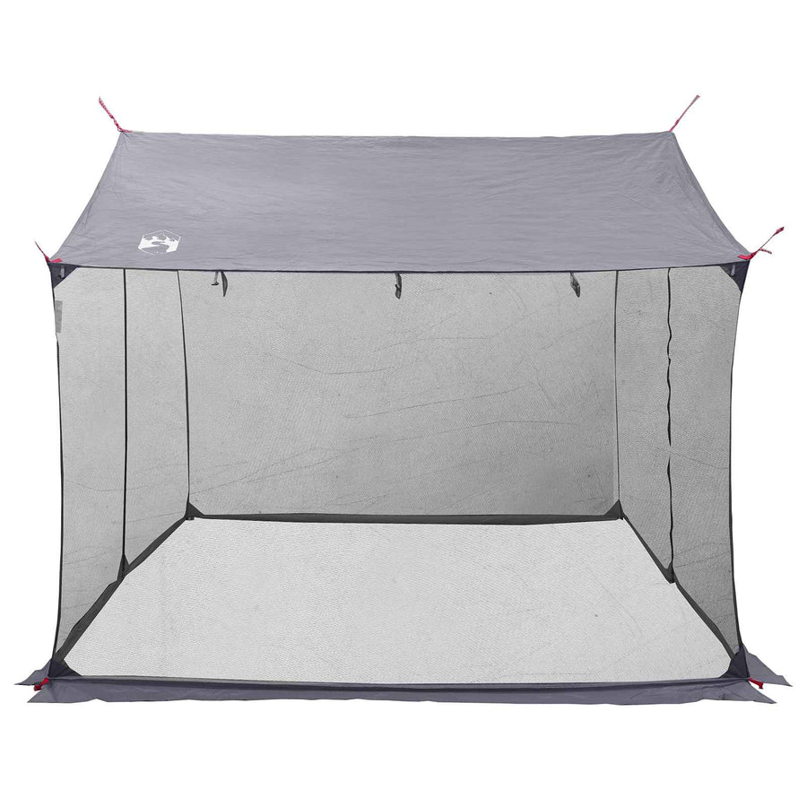Campingzeil met gaaswanden Grijs en Oranje 340 x 260 x 220 cm