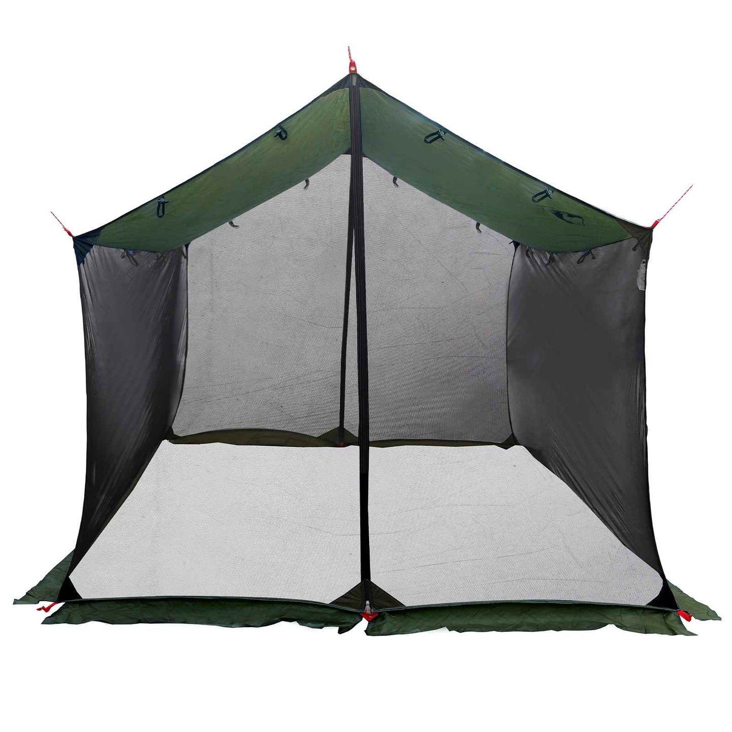 Campingzeil met gaaswanden Legergroen 340 x 260 x 220 cm