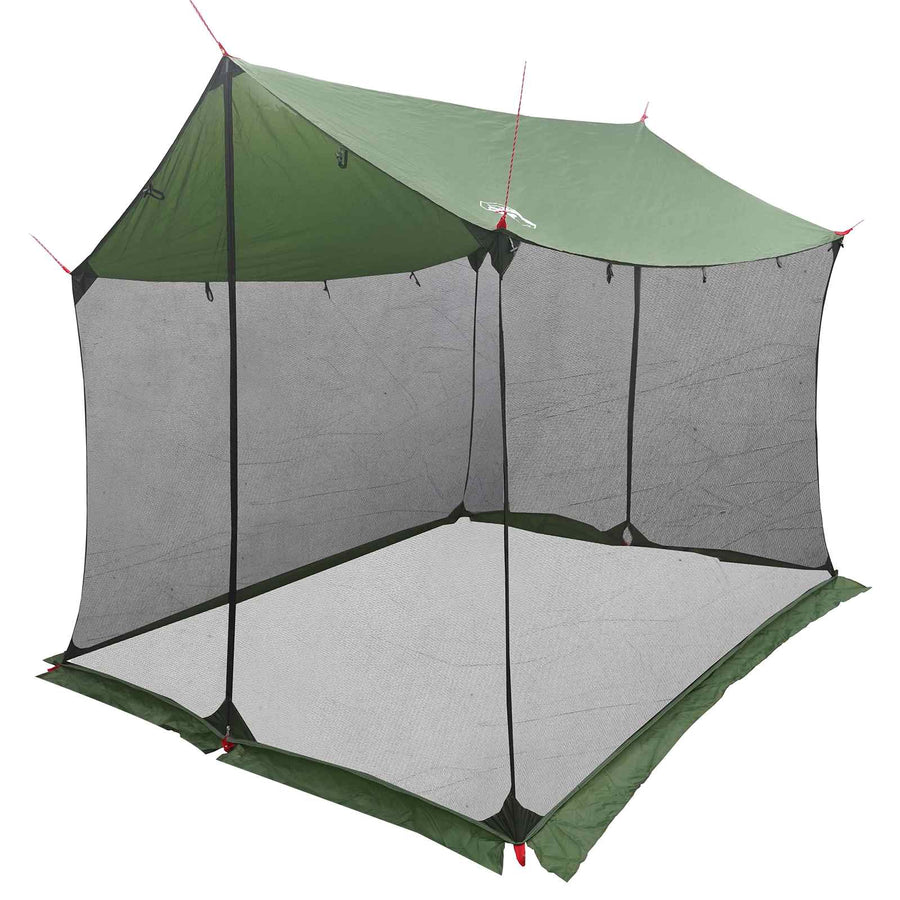 Campingzeil met gaaswanden Groen 270 x 210 x 210 cm