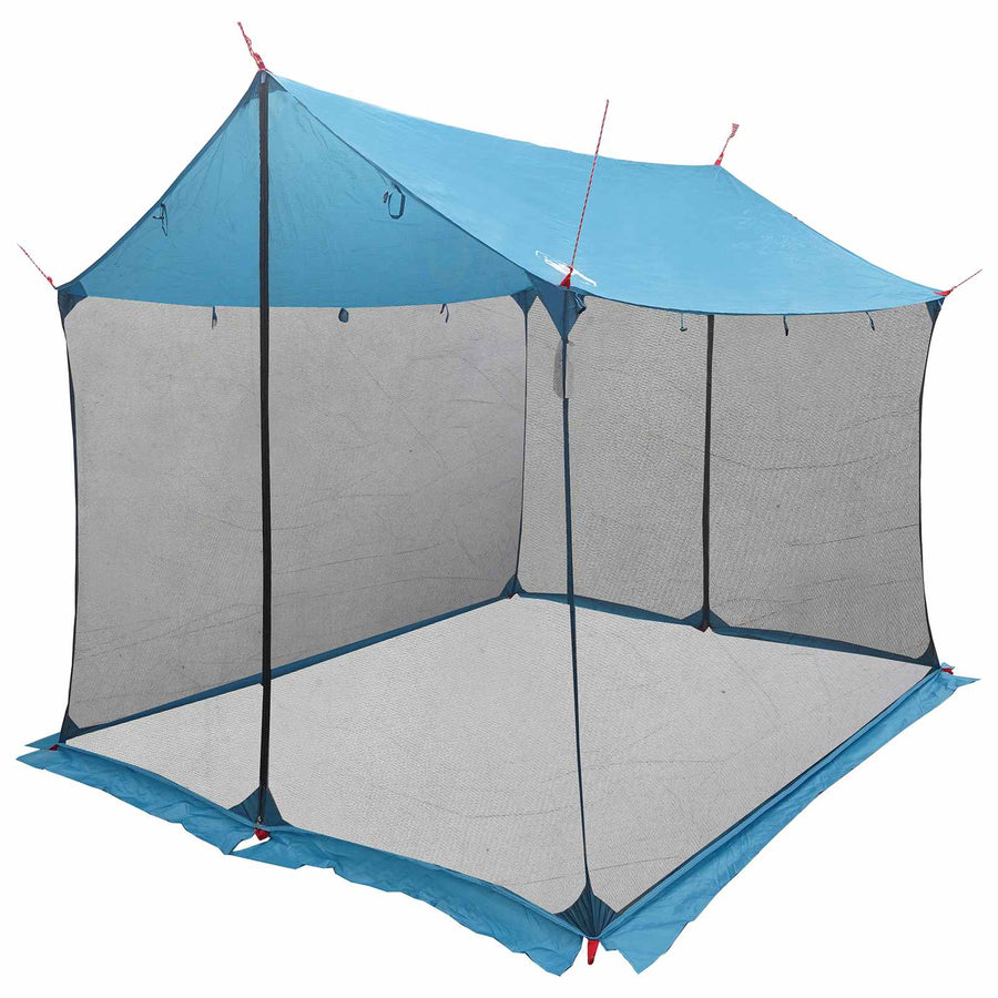 Campingzeil met gaaswanden Blauw 270 x 210 x 210 cm