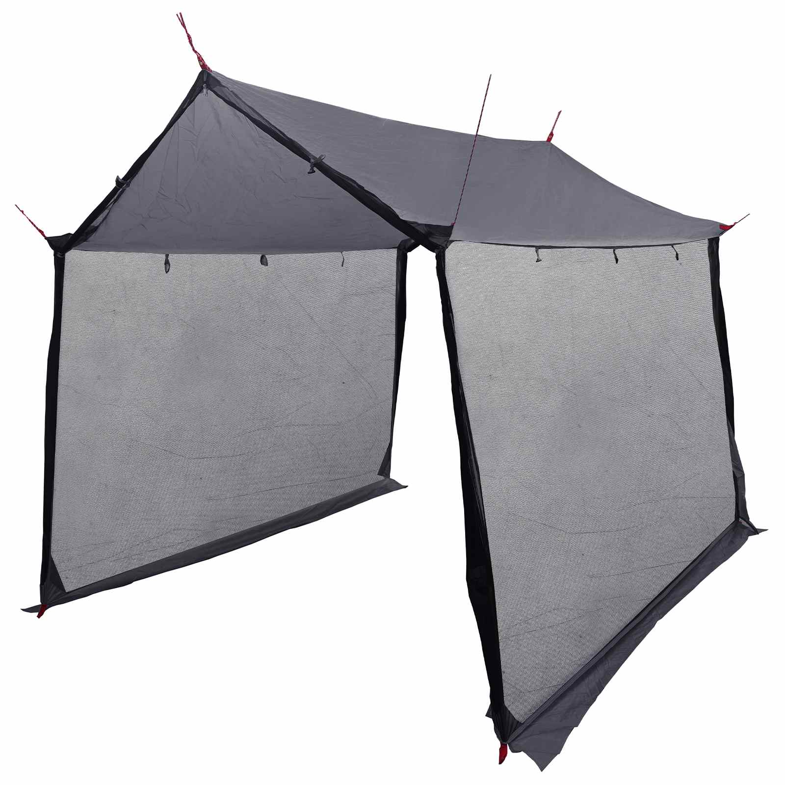 Campingzeil met gaaswanden Grijs en Oranje 270 x 210 x 210 cm