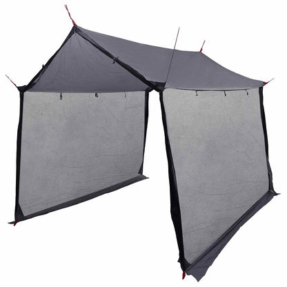 Campingzeil met gaaswanden Grijs en Oranje 270 x 210 x 210 cm