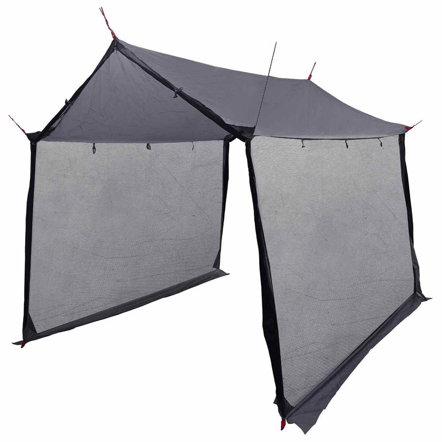 Campingzeil met gaaswanden Grijs en Oranje 270 x 210 x 210 cm
