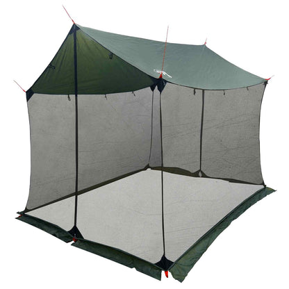 Campingzeil met gaaswanden Legergroen 270 x 210 x 210 cm