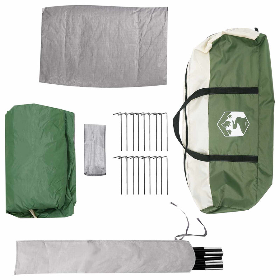 Huisje Tent Met Dak 12-Persoons Polyester En Staal 12 personen