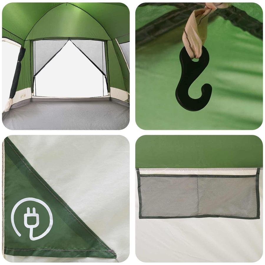 Huisje Tent Met Dak 12-Persoons Polyester En Staal 12 personen