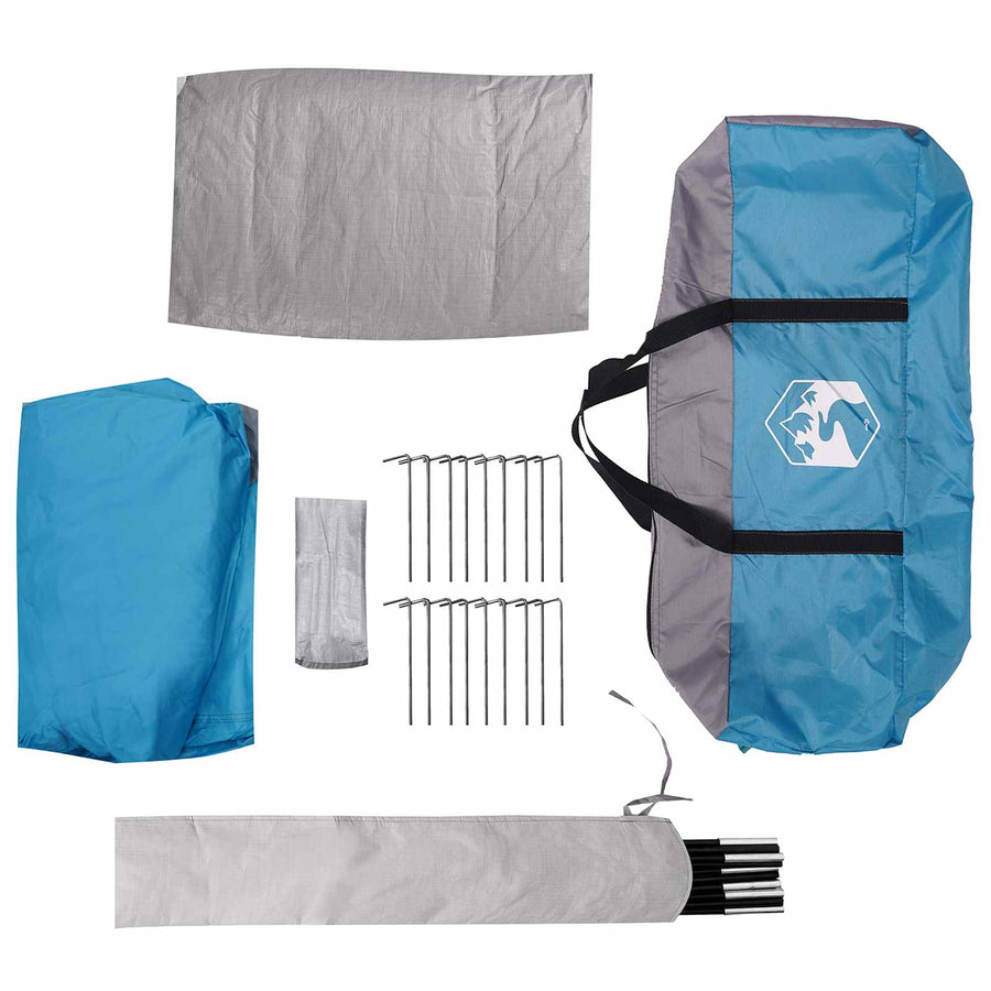 Huisje Tent Met Dak 12-Persoons Polyester En Staal 12 personen