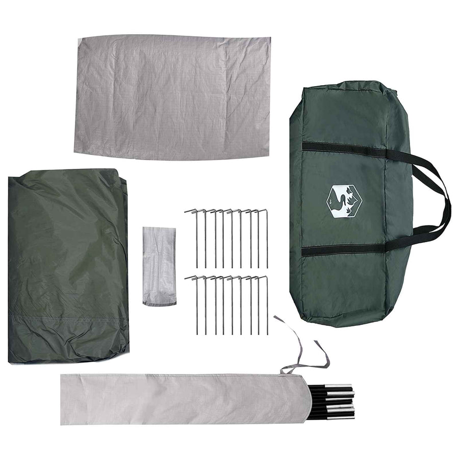 Huisje Tent Met Dak 12-Persoons Polyester En Staal 12 personen