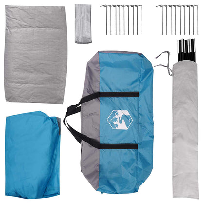 Huisje Tent met dak Blauw 8-persoons Polyester en staal