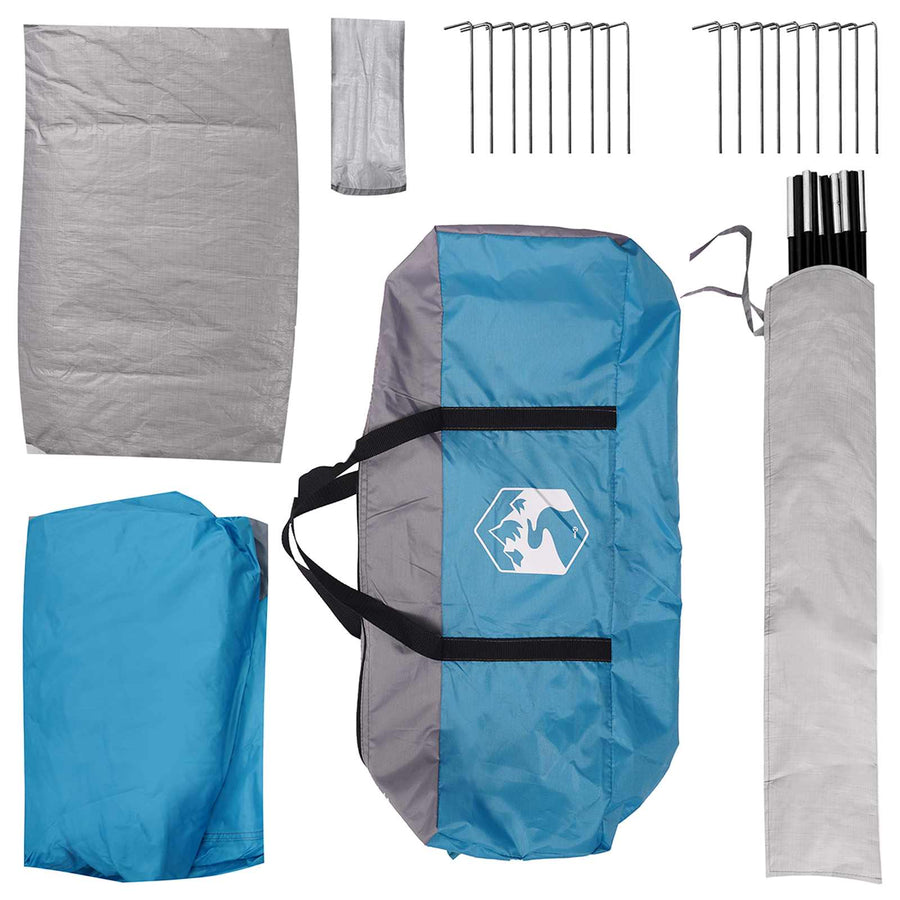 Huisje Tent met dak Blauw 8-persoons Polyester en staal