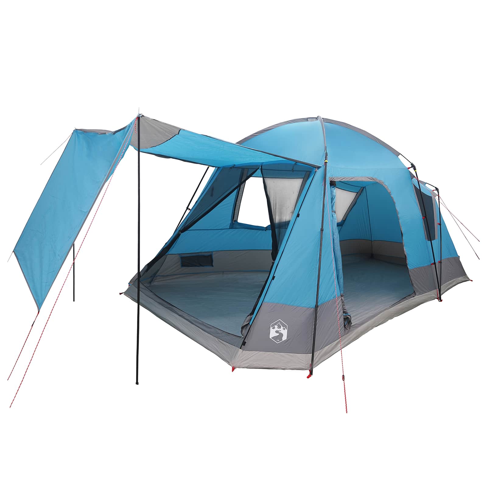 Huisje Tent met dak Blauw 8-persoons Polyester en staal