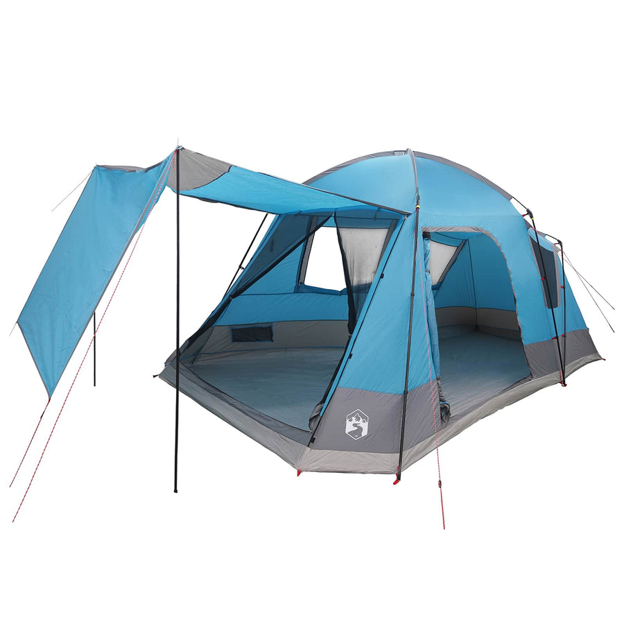 Huisje Tent met dak Blauw 8-persoons Polyester en staal
