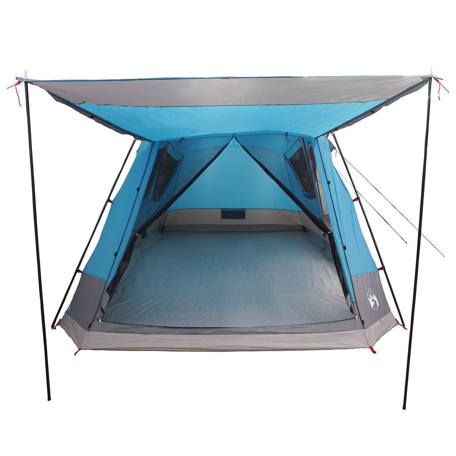 Huisje Tent met dak Blauw 8-persoons Polyester en staal