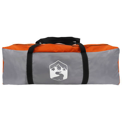 Huisje Tent Grijs en Oranje 8-persoons Polyester en staal